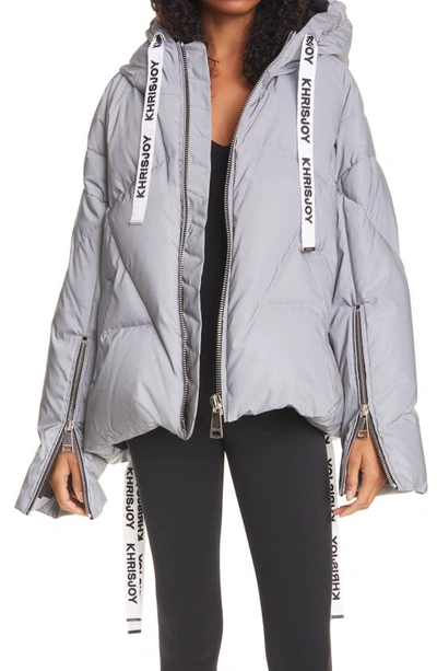 Shop Khrisjoy Khris Iconic Hooded Down Puffer Jacket In Reflective