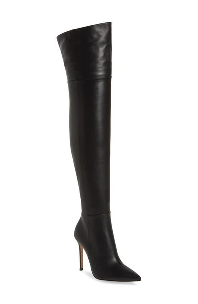Shop Gianvito Rossi Over The Knee Boot In Black