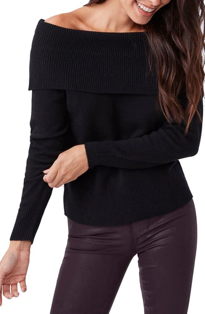 Shop Paige Izabella Off-the-shoulder Sweater In Black