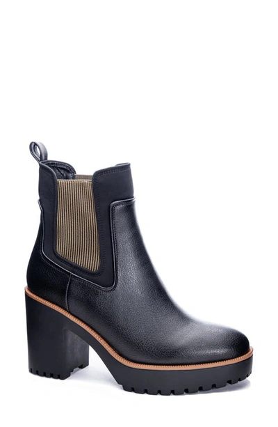 Shop Chinese Laundry Good Day Chelsea Boot In Black Faux Leather
