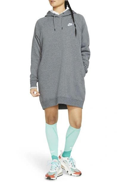 Nike Sportswear Essential Women's Fleece Dress In Charcoal / Grey/ White |  ModeSens