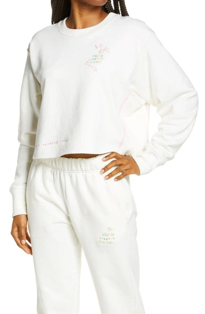 Shop Themightycompany The Sweatshirt In Rainbow White