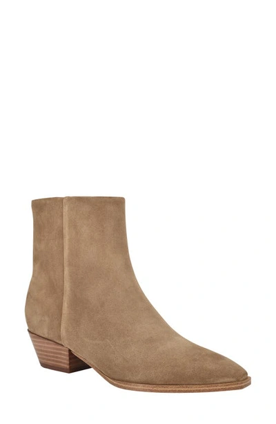 Shop Marc Fisher Ltd Zubin Bootie In Light Cognac Suede