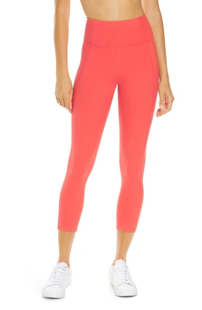 Shop Girlfriend Collective High Waist 7/8 Leggings In Coral