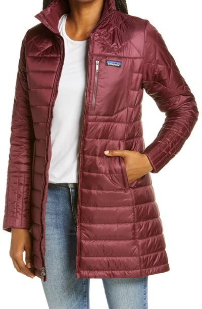 Shop Patagonia Radalie Water Repellent Insulated Parka In Chicory Red