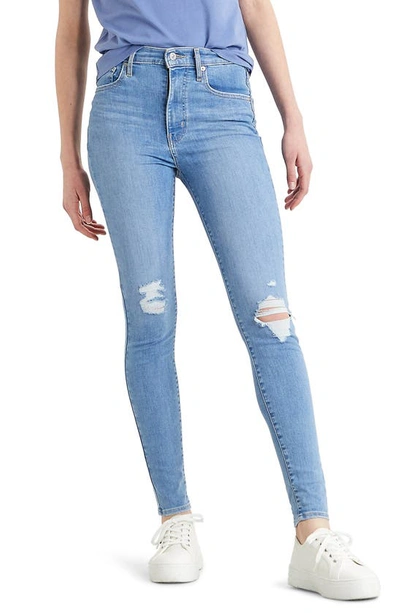 Shop Levi's Mile High Ripped High Waist Super Skinny Jeans In Galaxy Far Away