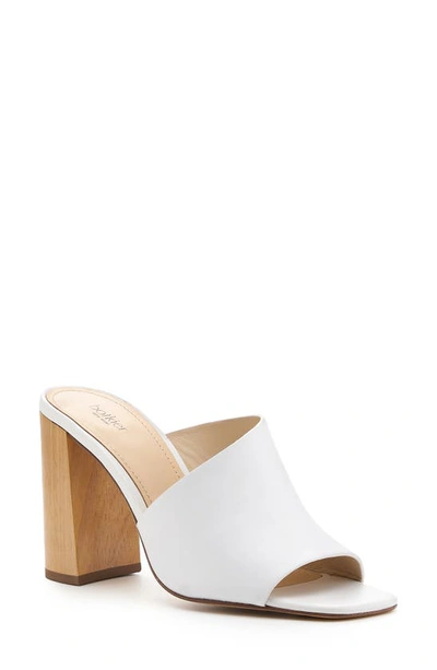 Shop Botkier Ross Block Heel Slide Sandal In White Leather