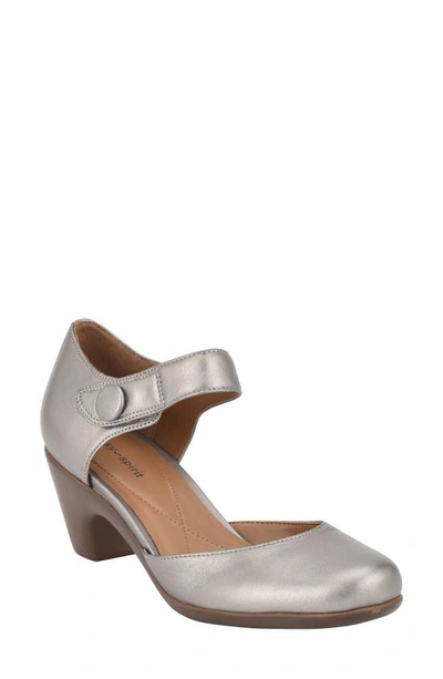Shop Easy Spirit Clarice Pump In Pewter Leather