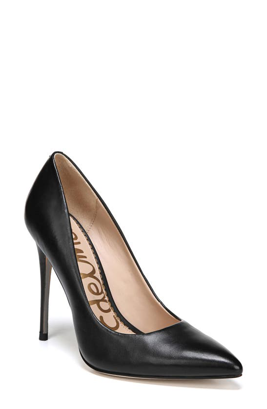 Sam Edelman Women's Danna Pointed Toe High-heel Pumps In Black Leather ...