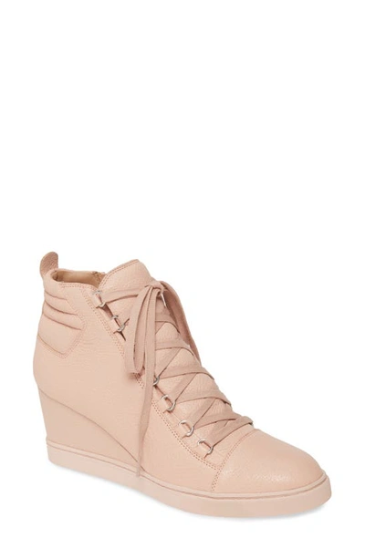 Linea Paolo Fenton Wedge Sneaker In Blush Leather ModeSens