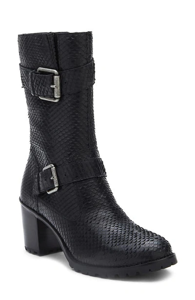 Shop Matisse Lone Buckle Boot In Black Leather