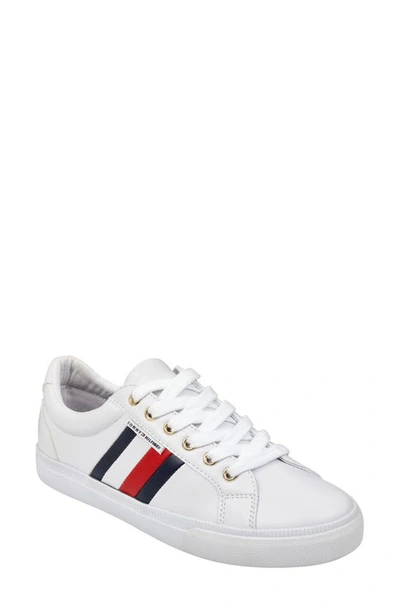 Shop Tommy Hilfiger Lightz Sneaker In White Multi Faux Leather