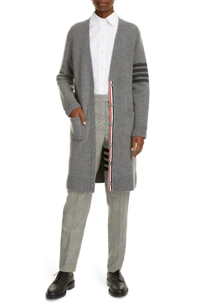 Shop Thom Browne 4 Bar Plaid Wool Tapered Pants In Black/ White