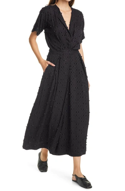 Shop Rachel Comey Ardent Wide Leg Dobby Fil Coupe Jumpsuit In Black