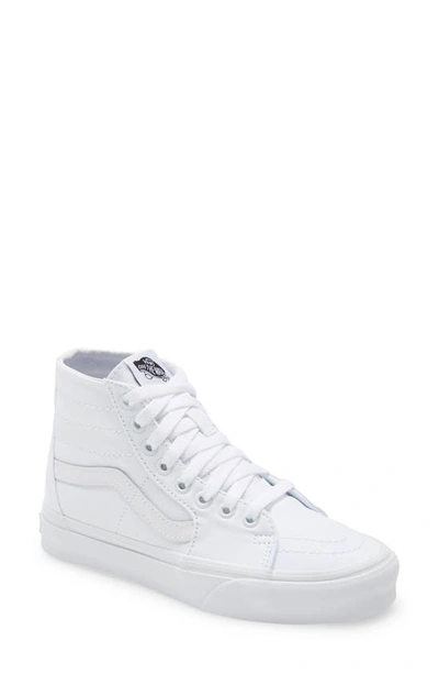 Vans Sk8 Hi Sneakers To Boot In Solid Colors In True White