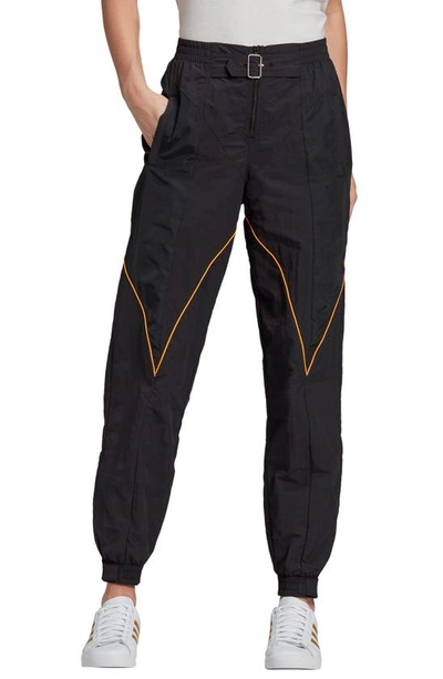 Shop Adidas Originals Paolina Russo Track Pants In Black/ Black/ Active Gold