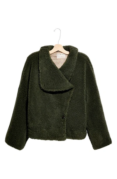 Shop Free People Izzy Wrap Teddy Coat In Oregano