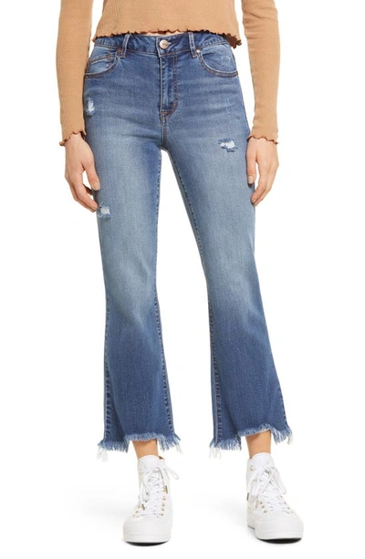 Shop 1822 Denim High Waist Raw Hem Jeans In Miguel