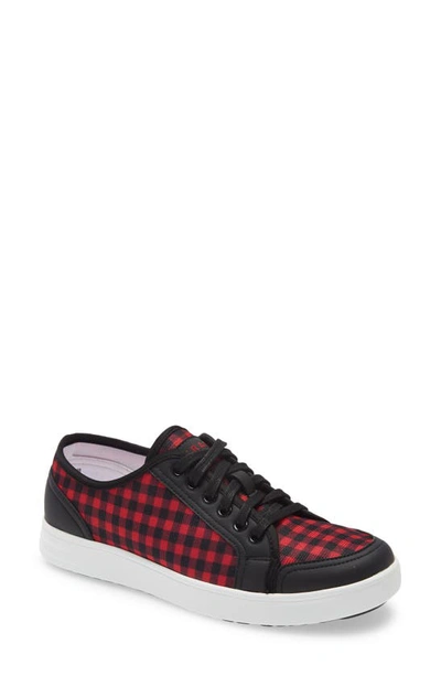 Shop Traq By Alegria Sneaq Sneaker In Check Yeah Red Leather