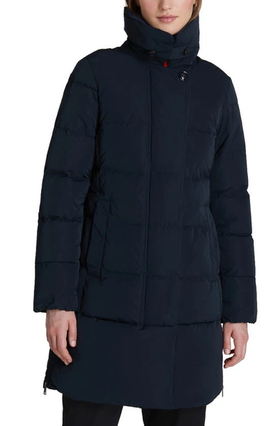 Shop Woolrich Vail Water Repellent Quilted Down Coat In Midnight Blue