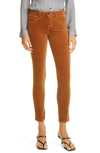 Shop L Agence Marguerite High Waist Skinny Jeans In Dark Copper