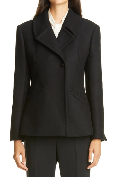 Shop Partow Malone Peacoat In Black