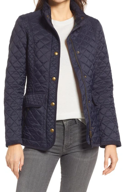 Shop Joules Newdale Quilted Coat In Navy