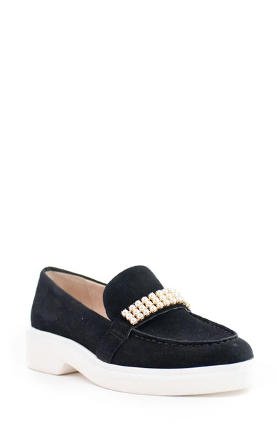 Shop Cecelia New York Cecilia New York Rita Loafer In Black Suede