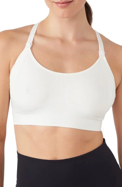 Shop Modern Eternity Seamless Yoga Nursing Bralette In Egg Shell