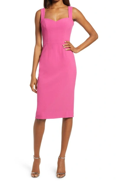 Shop Dress The Population Nicole Sweetheart Neck Cocktail Dress In Hibiscus