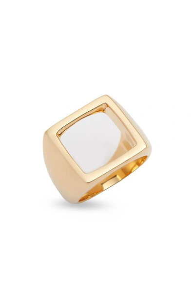 Shop Soko Open Square Statement Ring In Gold