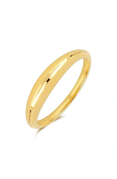 Shop Ef Collection Dome Ring In Yellow Gold