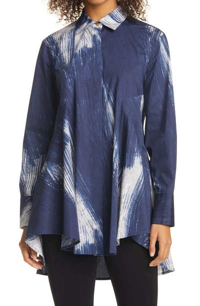 Shop Donna Karan Print Tunic In Brush Stroke