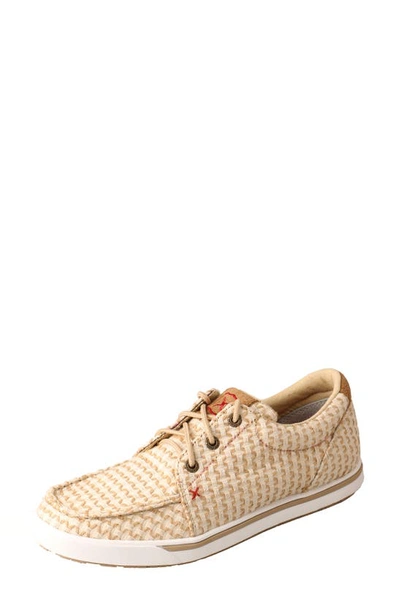 Shop Twisted X Kicks Moc Toe Sneaker In Sand Shell Tweed