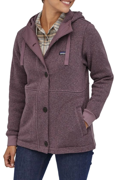 Shop Patagonia Better Sweater® Recycled Fleece Hooded Coat In Hyssop Purple