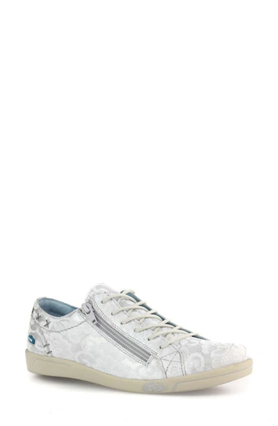 Shop Cloud Aika Print Sneaker In Iris White Leather