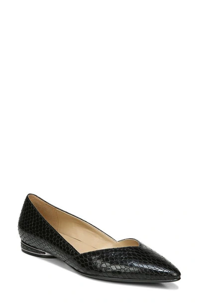 Shop Naturalizer Havana Pointed Toe Flat In Black Snake Print L