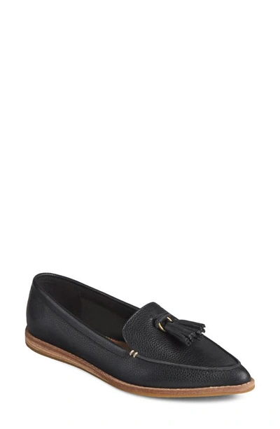 Shop Sperry Saybrook Loafer In Black Tumbles Leather
