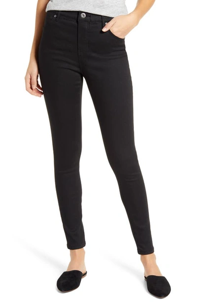 Shop Jag Jeans Valentina Pull-on High Waist Ankle Skinny Jeans In Forever Black