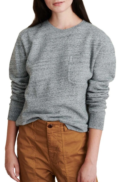 Shop Alex Mill Cotton French Terry Pocket Sweatshirt In Heather Grey