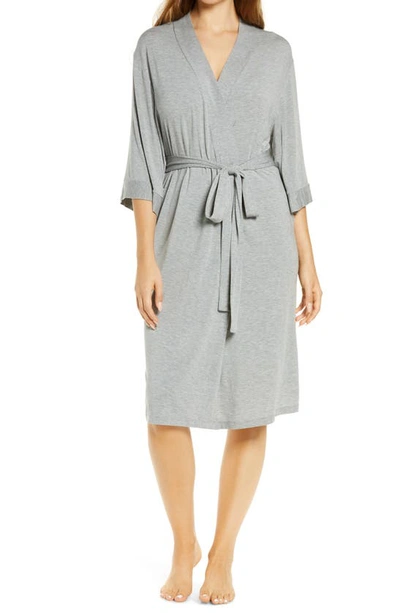 Shop Papinelle Jersey Robe In Med Grey