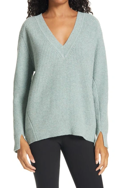 Shop Rag & Bone Pierce Cashmere V-neck Sweater In Sprnggrn