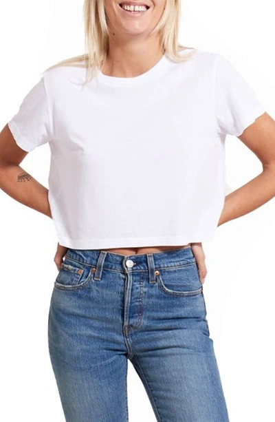 Shop Goodlife Crop T-shirt In White