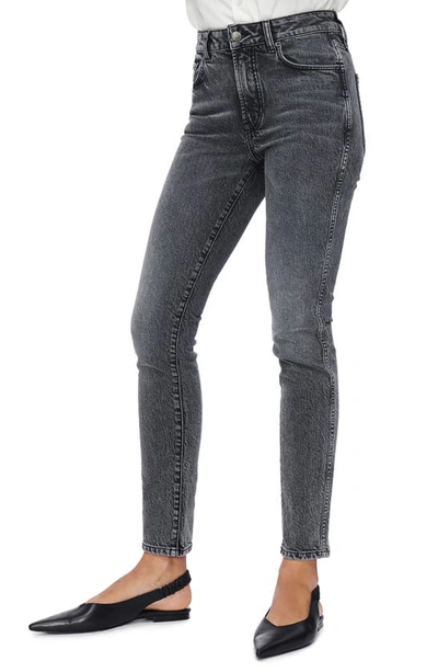 Shop Anine Bing Jagger High Rise Skinny Jeans In Ash Grey