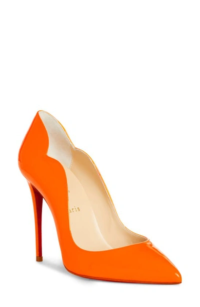 Shop Christian Louboutin Hot Chick Fluorescent Patent Leather Pump In Fizz