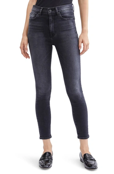 Shop Seven Crystal Embellished High Waist Ankle Skinny Jeans In Moorecry