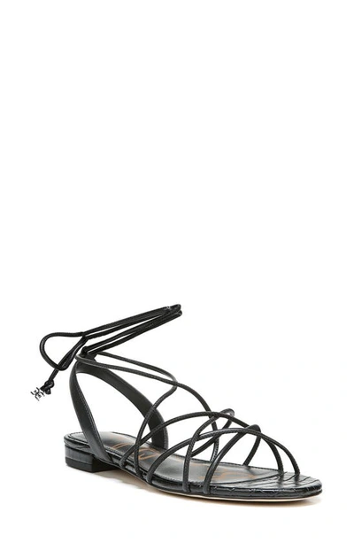 Sam Edelman Tihana Lace up Faux Leather Sandals In Black ModeSens