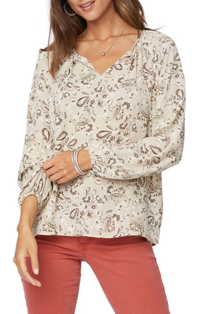 Shop Nydj Peasant Blouse In Belairpaisley