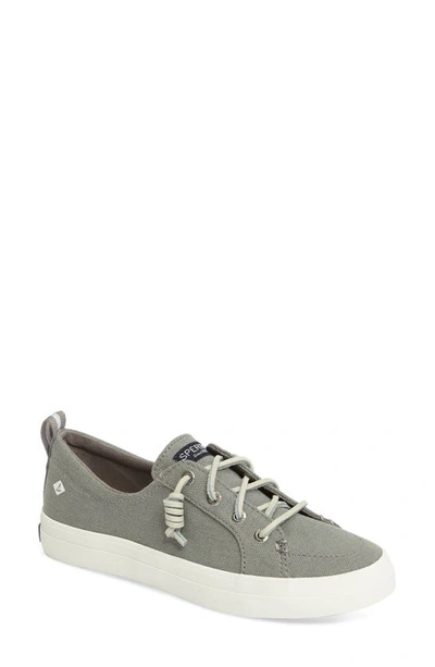 Shop Sperry Crest Vibe Slip-on Sneaker In Grey Canvas