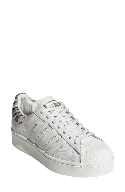 Shop Adidas Originals Superstar Bold Platform Sneaker In White Tint/ Off White/ Black